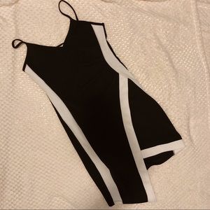 black & white dress
